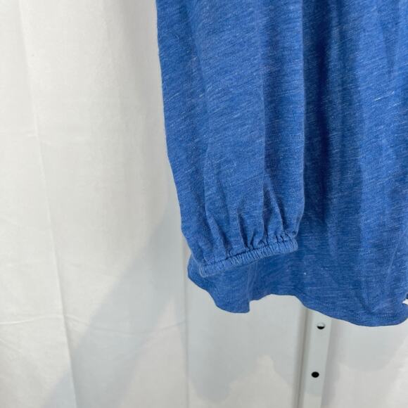 J. MCLAUGHLIN Tassel Tie V Neck Pullover Top Linen Knit Blue Size XS - Picture 5 of 9